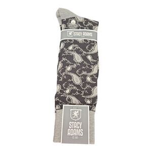 STACY ADAMS MENS PAISLEY DESIGN. BLACK-WHITE. SAS 347-6.